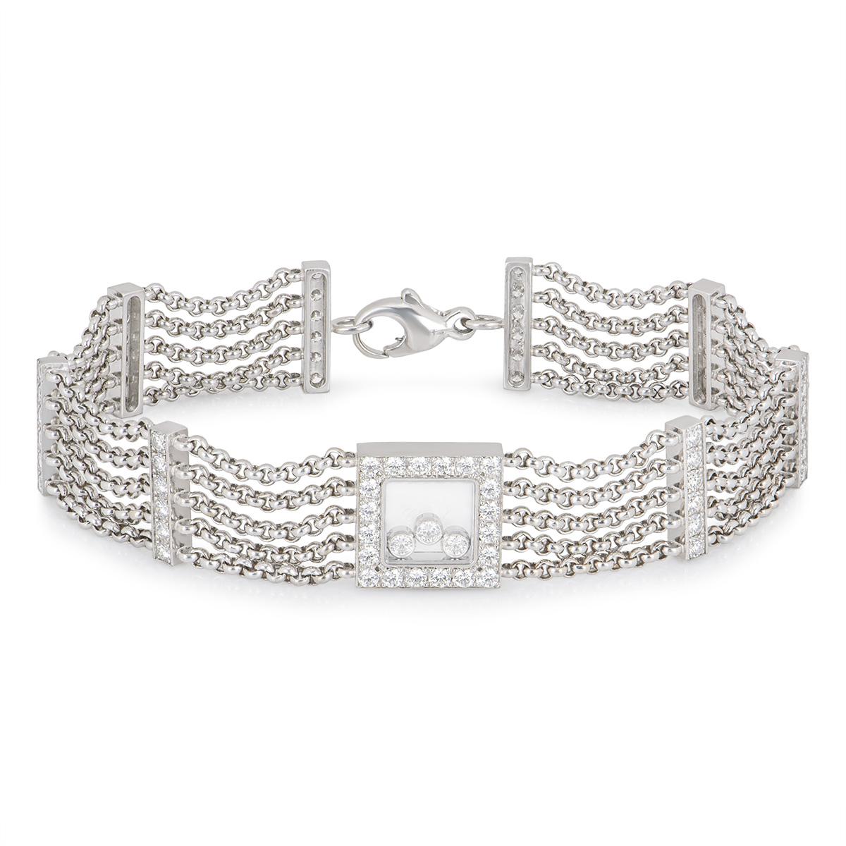 Round Cut Chopard Diamond Happy Curves Bracelet