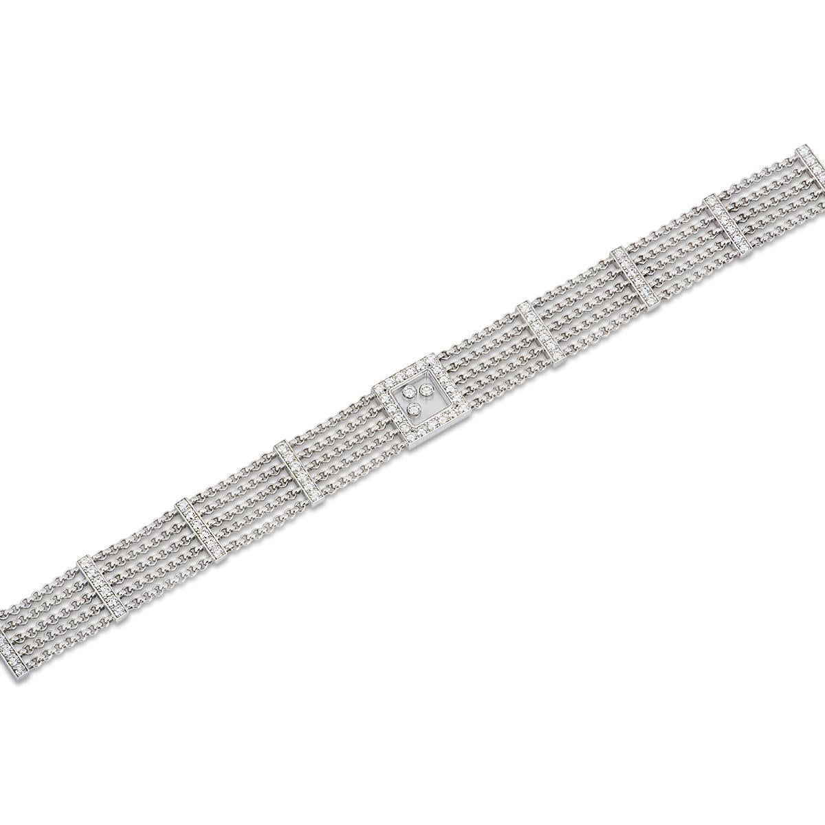 Chopard Diamond Happy Curves Bracelet In Excellent Condition In Mayfair, London, London
