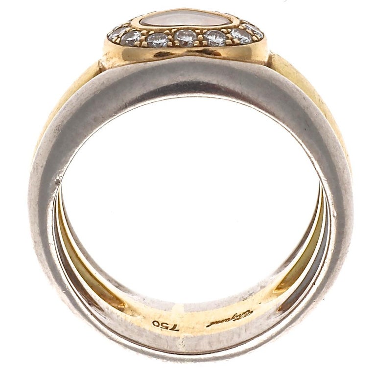 Vintage Chopard Diamond Happy Heart Ring at 1stDibs