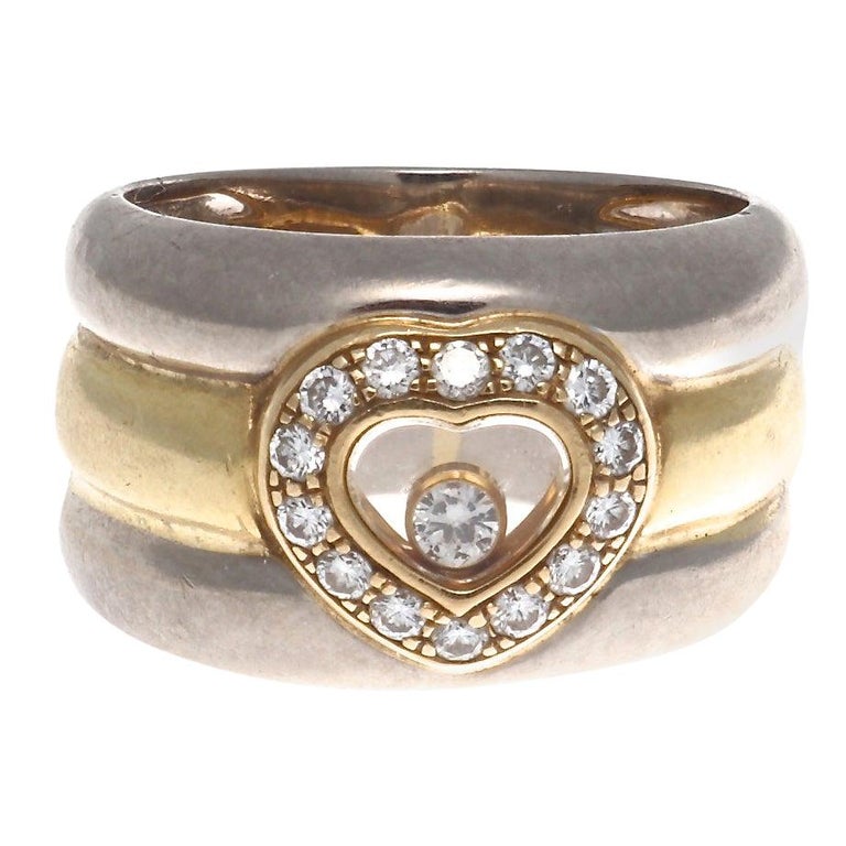 Vintage Chopard Diamond Happy Heart Ring at 1stDibs