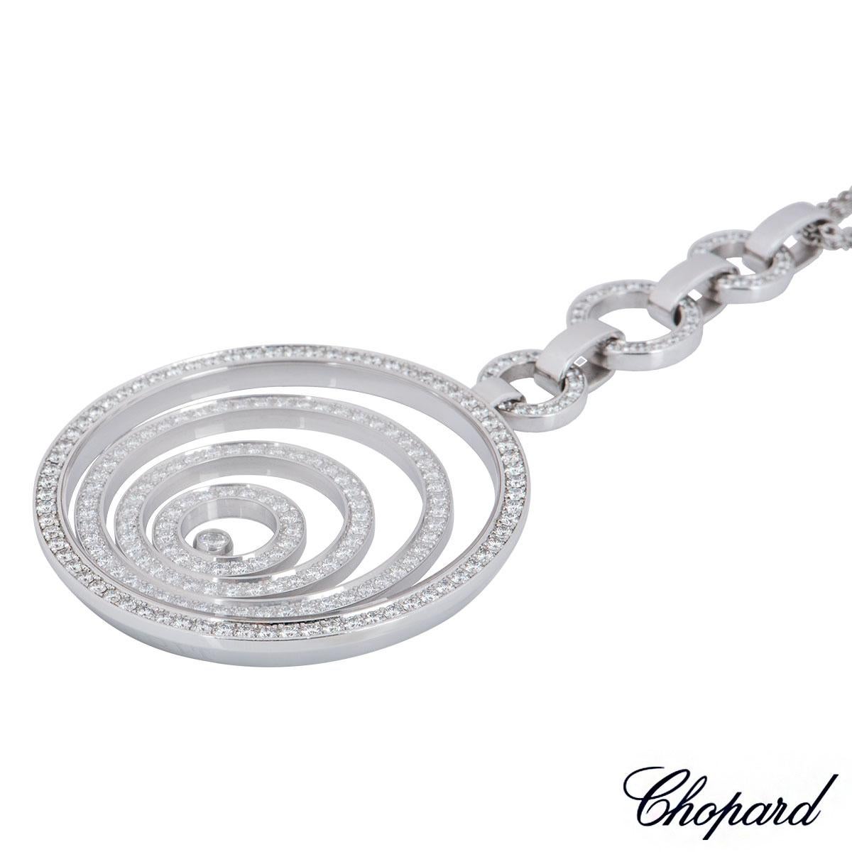 Chopard Diamond Happy Spirit Necklace 3.20 Carat In Excellent Condition In Mayfair, London, London