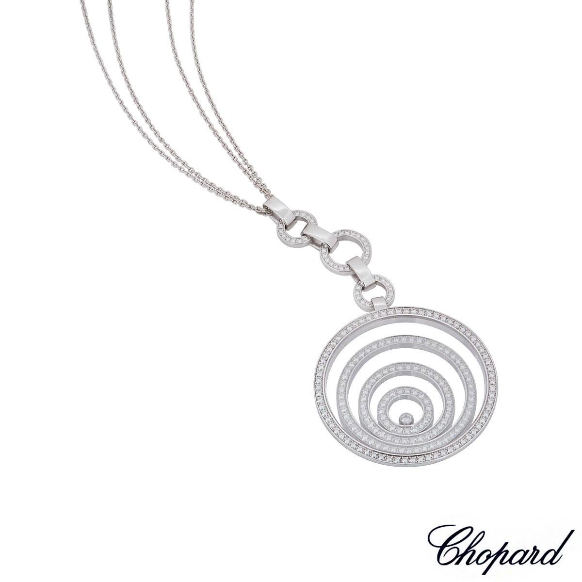 Women's or Men's Chopard Diamond Happy Spirit Necklace 3.20 Carat