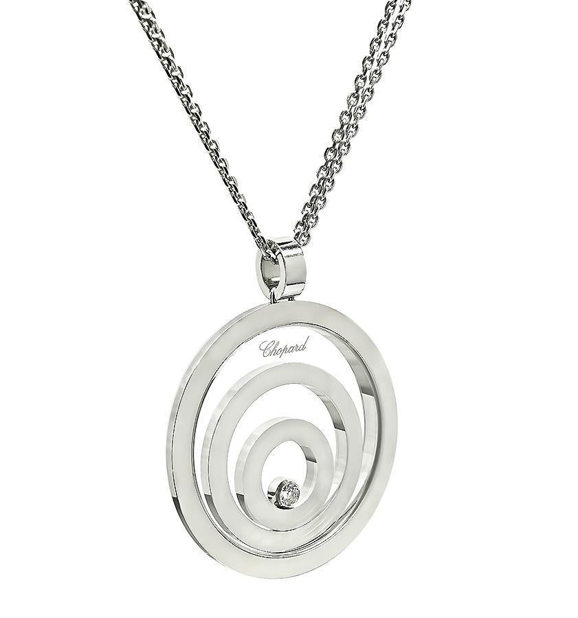 Chopard Diamond Happy Spirit Pendant Necklace In condizioni buone in vendita a New York, NY