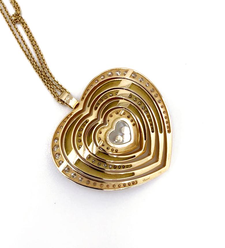 chopard diamond heart pendant