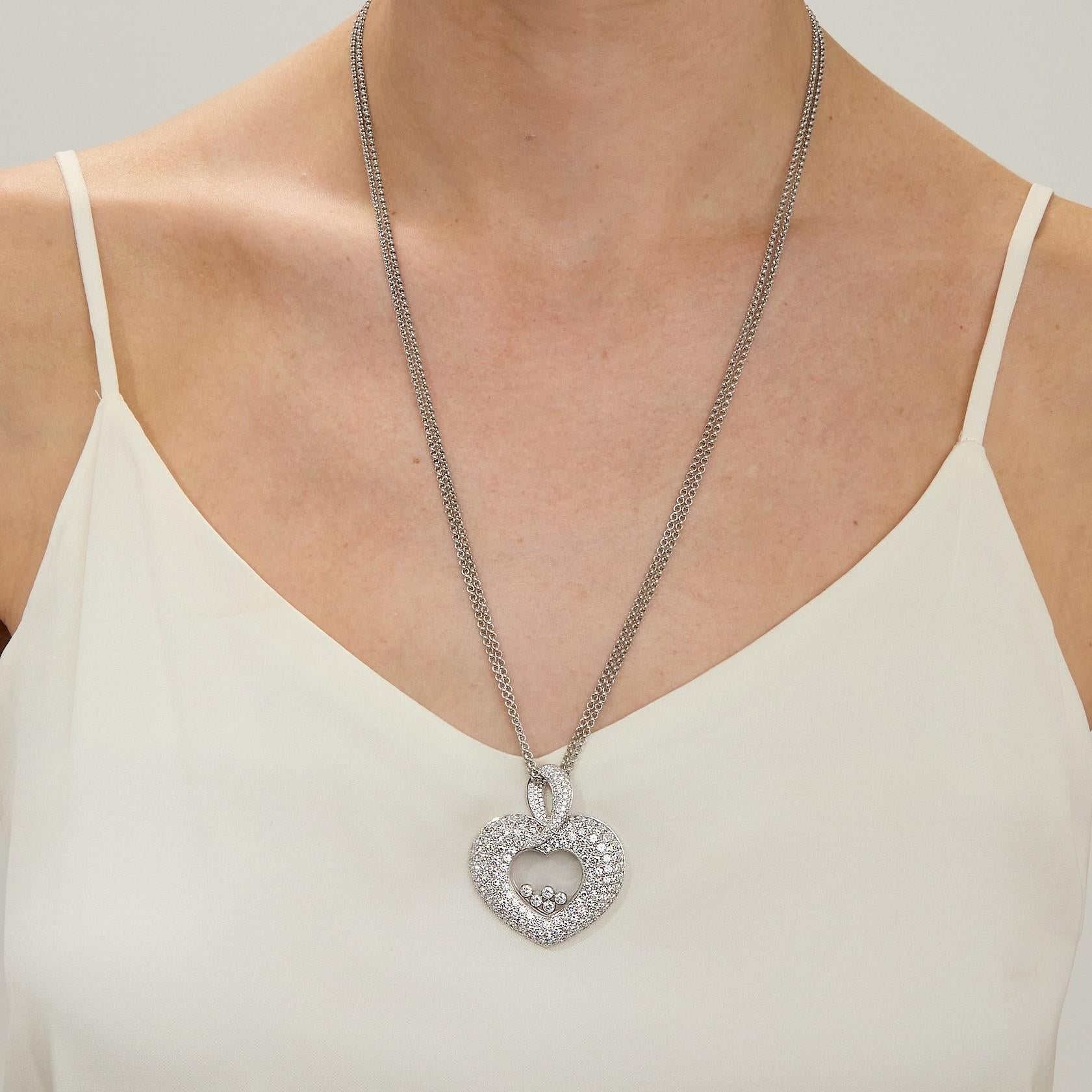 Collana Chopard con ciondolo a cuore con diamanti 