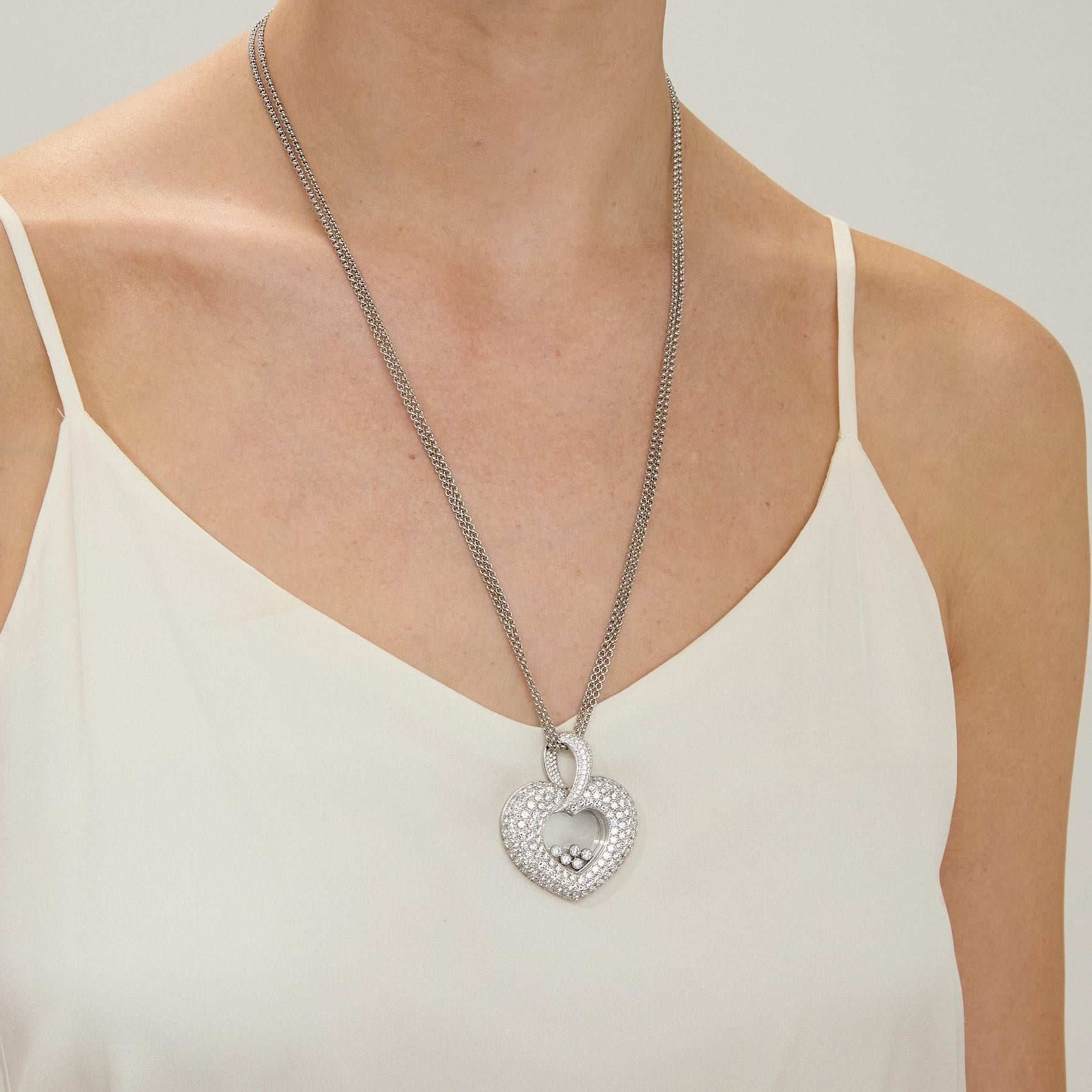 Collana Chopard con ciondolo a cuore con diamanti 