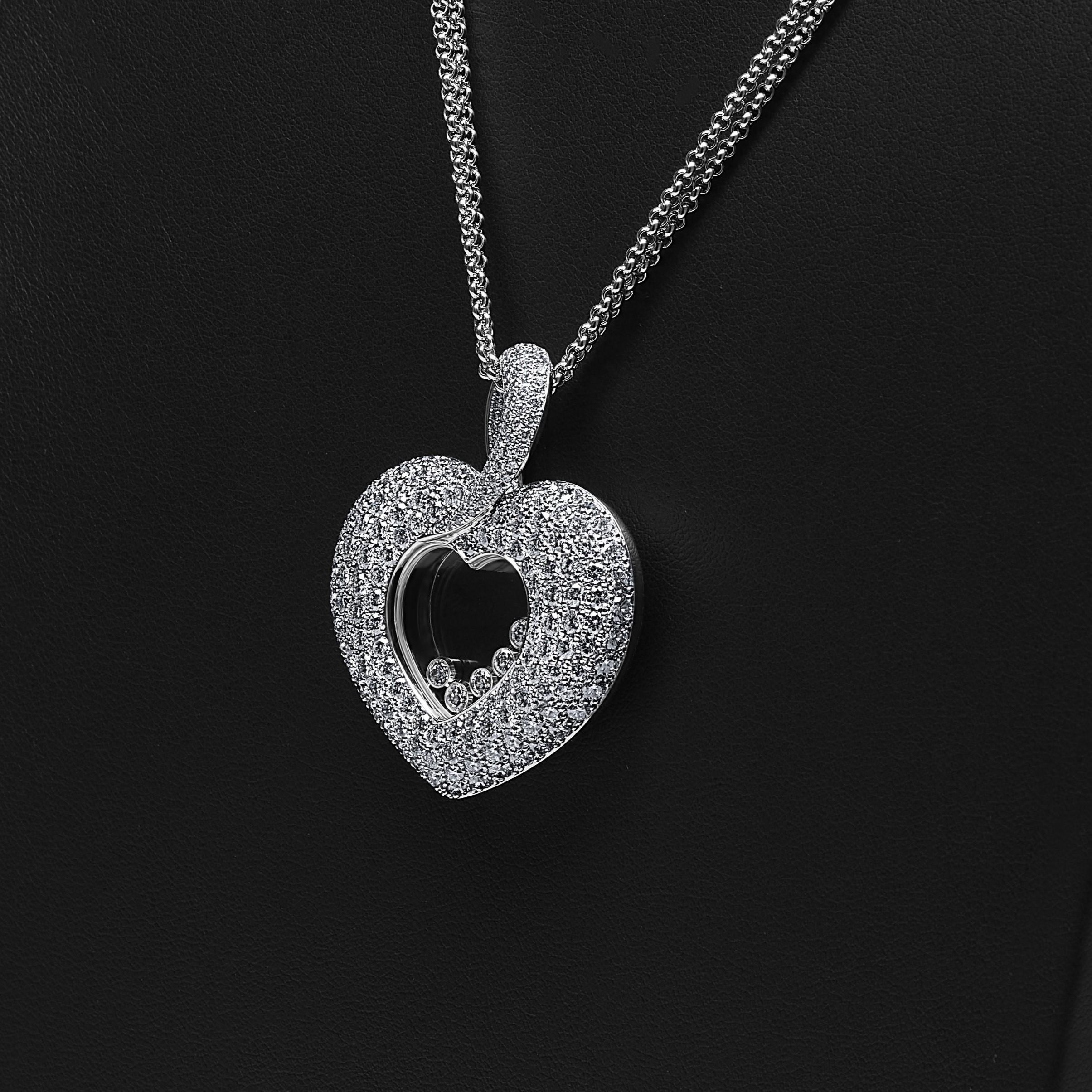 Collana Chopard con ciondolo a cuore con diamanti 