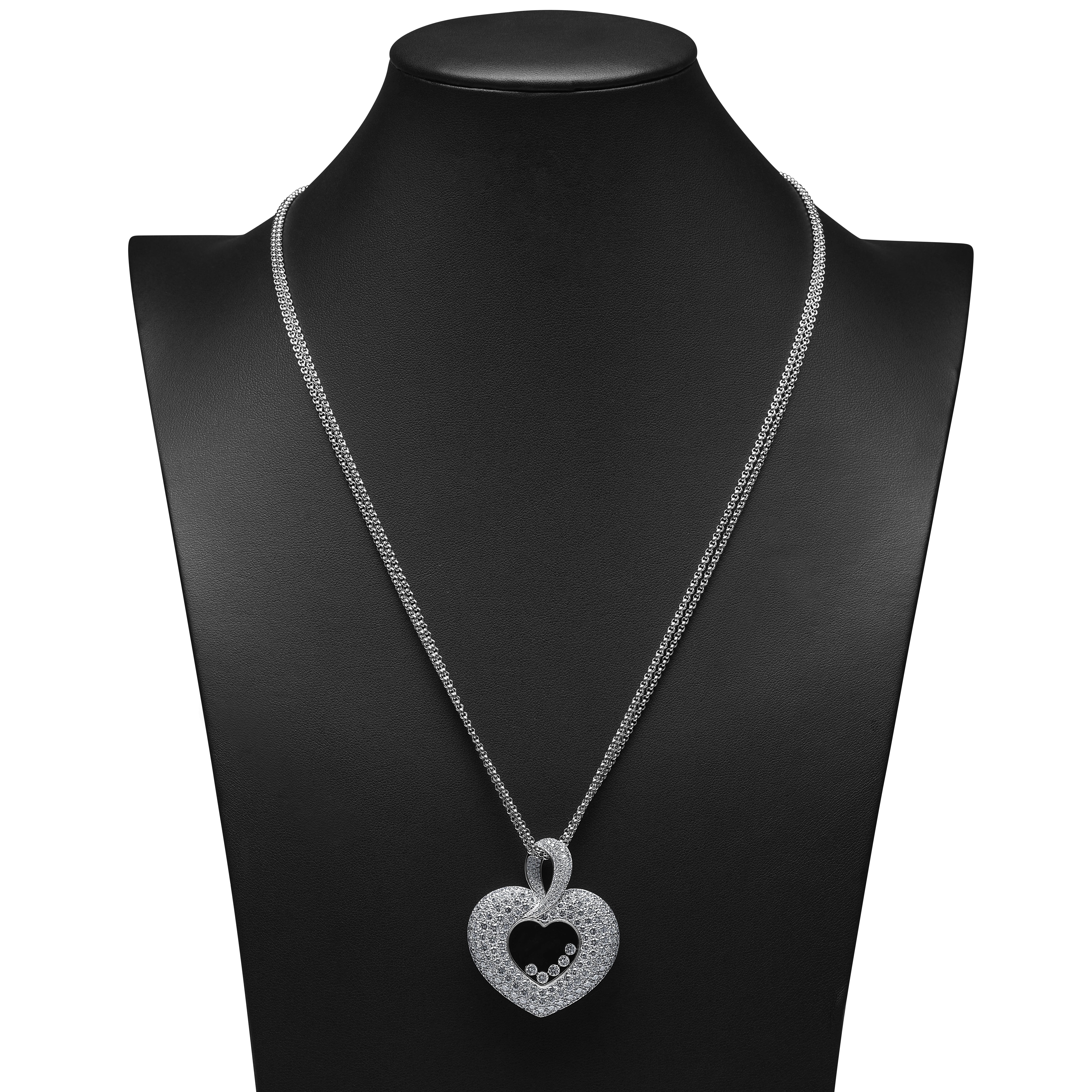 Collana Chopard con ciondolo a cuore con diamanti 