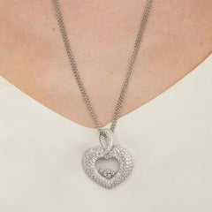Chopard Large Diamond Heart Pendant Necklace ‘Happy Diamonds’ 10CTTW in 18K Gold