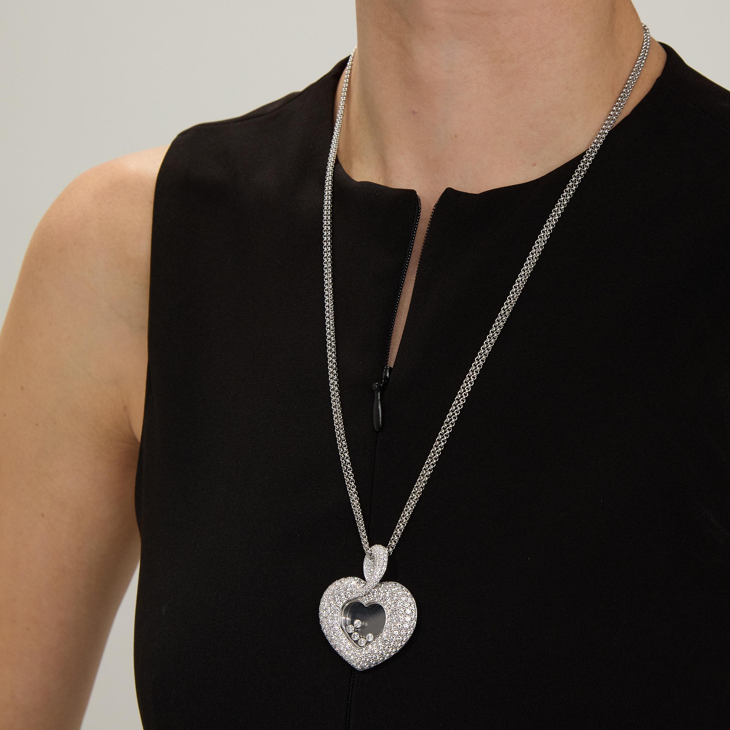 Collana Chopard con ciondolo a cuore con diamanti 