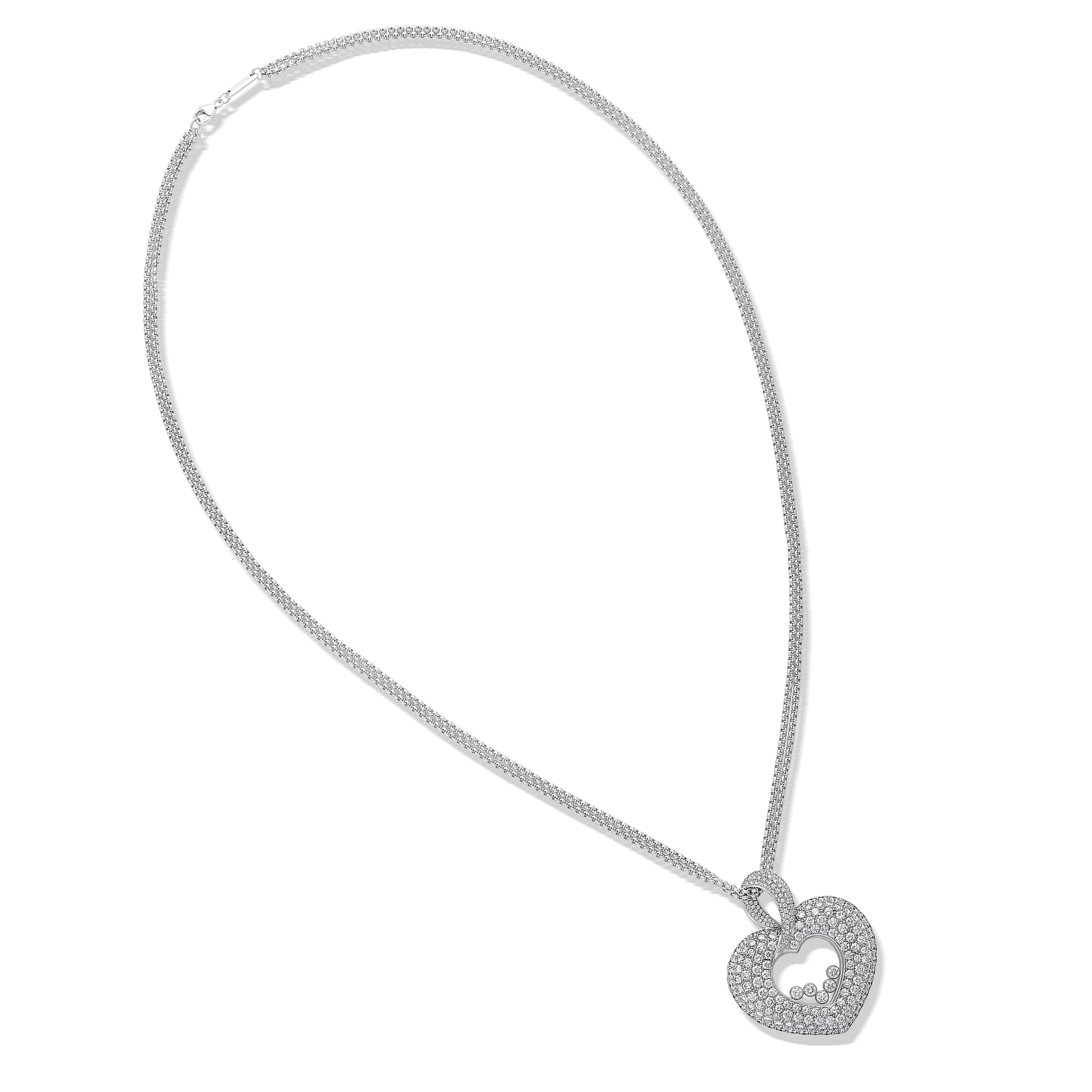 Donna Collana Chopard con ciondolo a cuore con diamanti 