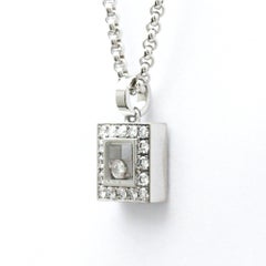 Chopard Diamond Pendant Necklace in 18K White Gold