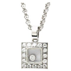 Chopard Diamant-Halskette mit Anhänger aus 18 Karat Weißgold