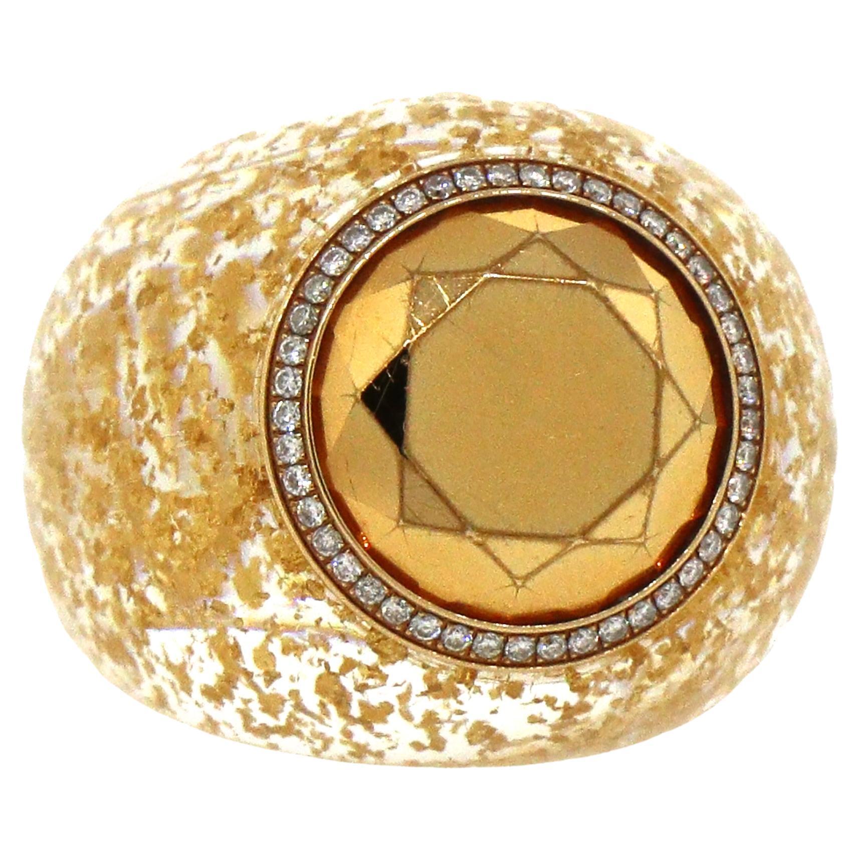 Chopard Diamond Resin Ring - Golden Diamond Collection