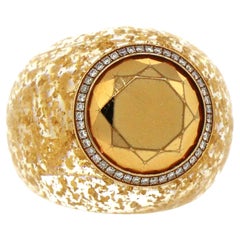 Chopard Diamond Resin Ring - Golden Diamond Collection