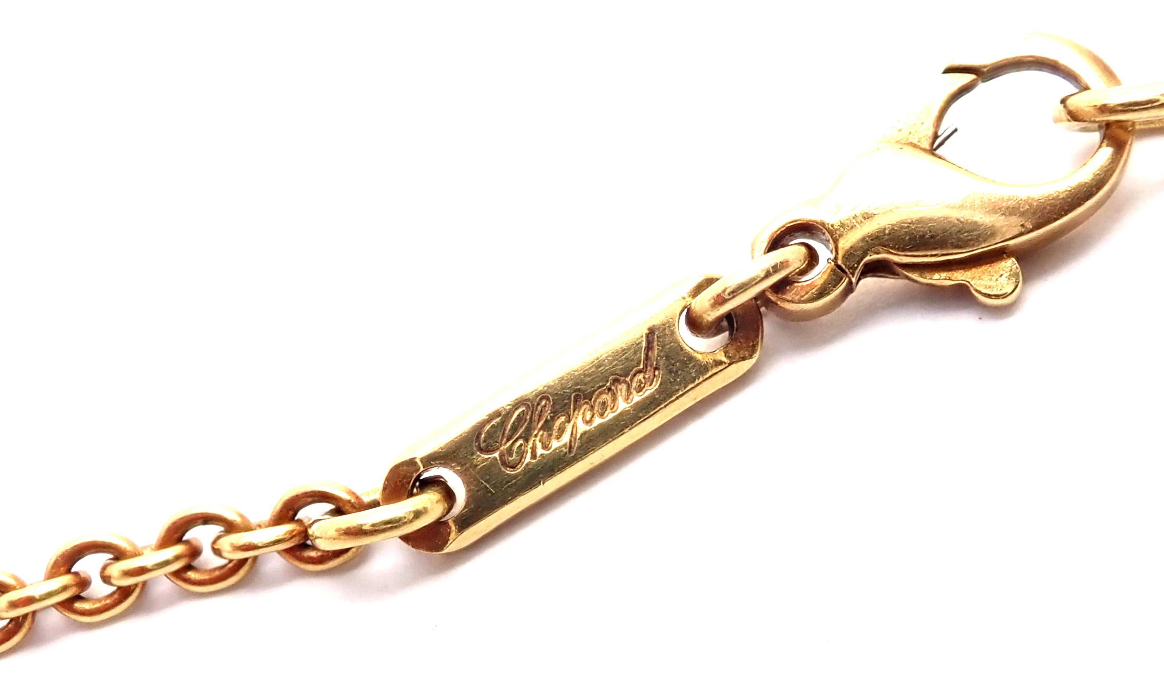 Chopard Diamond Ruby Happy Bottle Yellow Gold Pendant Necklace 1