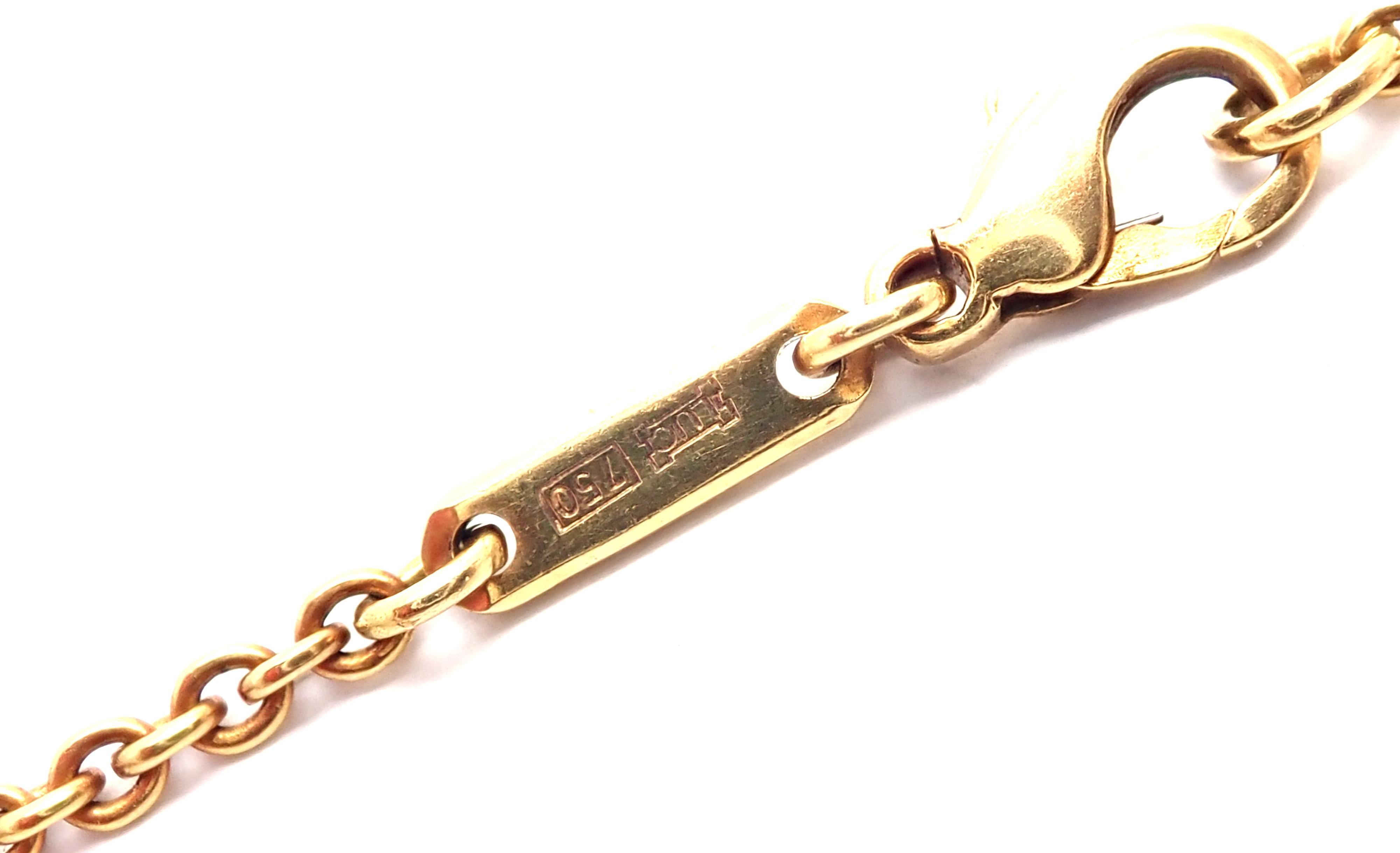 Chopard Diamond Ruby Happy Bottle Yellow Gold Pendant Necklace 2