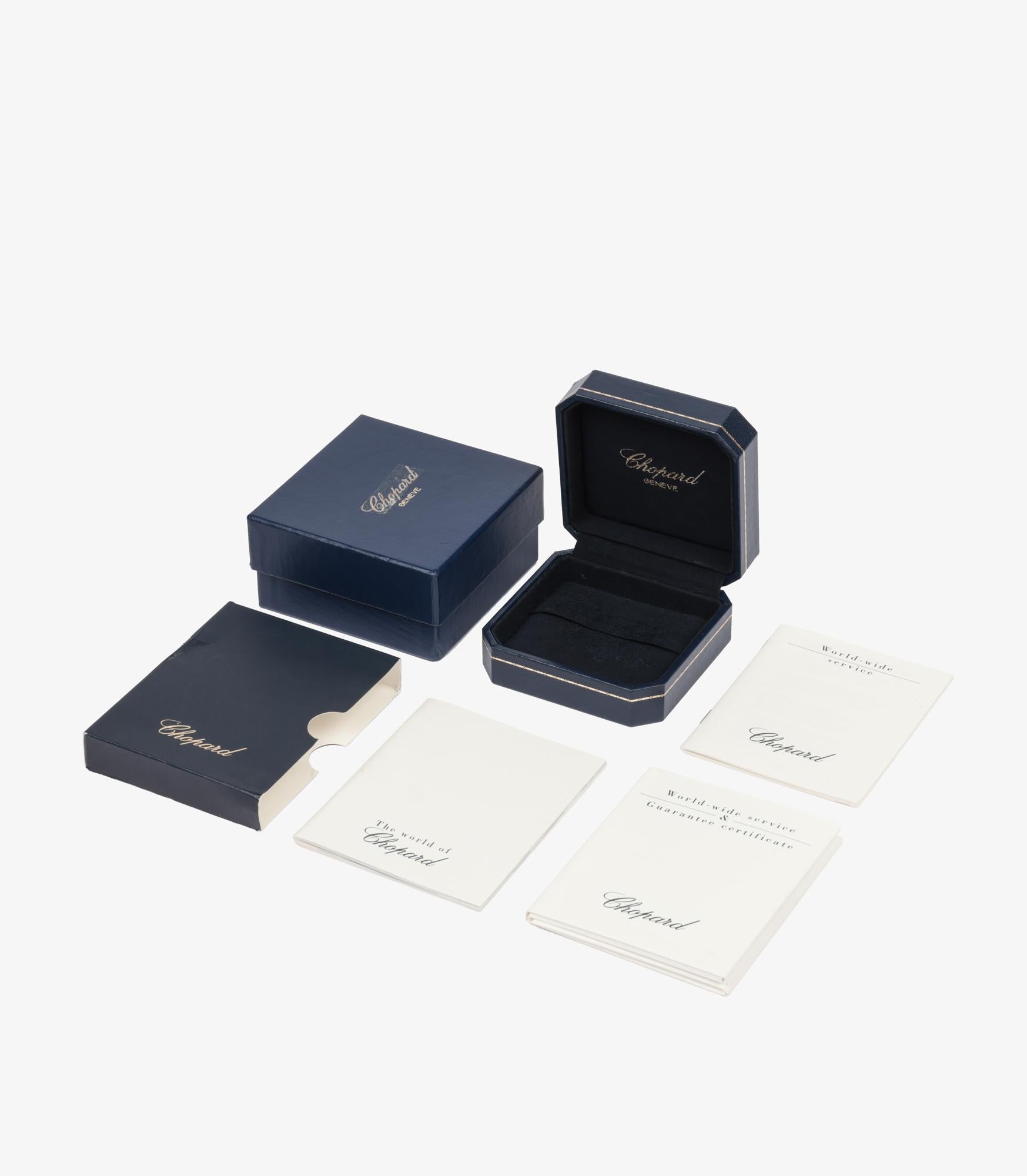 Diamant-Ohrringe aus 18 Karat Weißgold mit quadratischem Design und Happy Diamonds von Chopard Damen