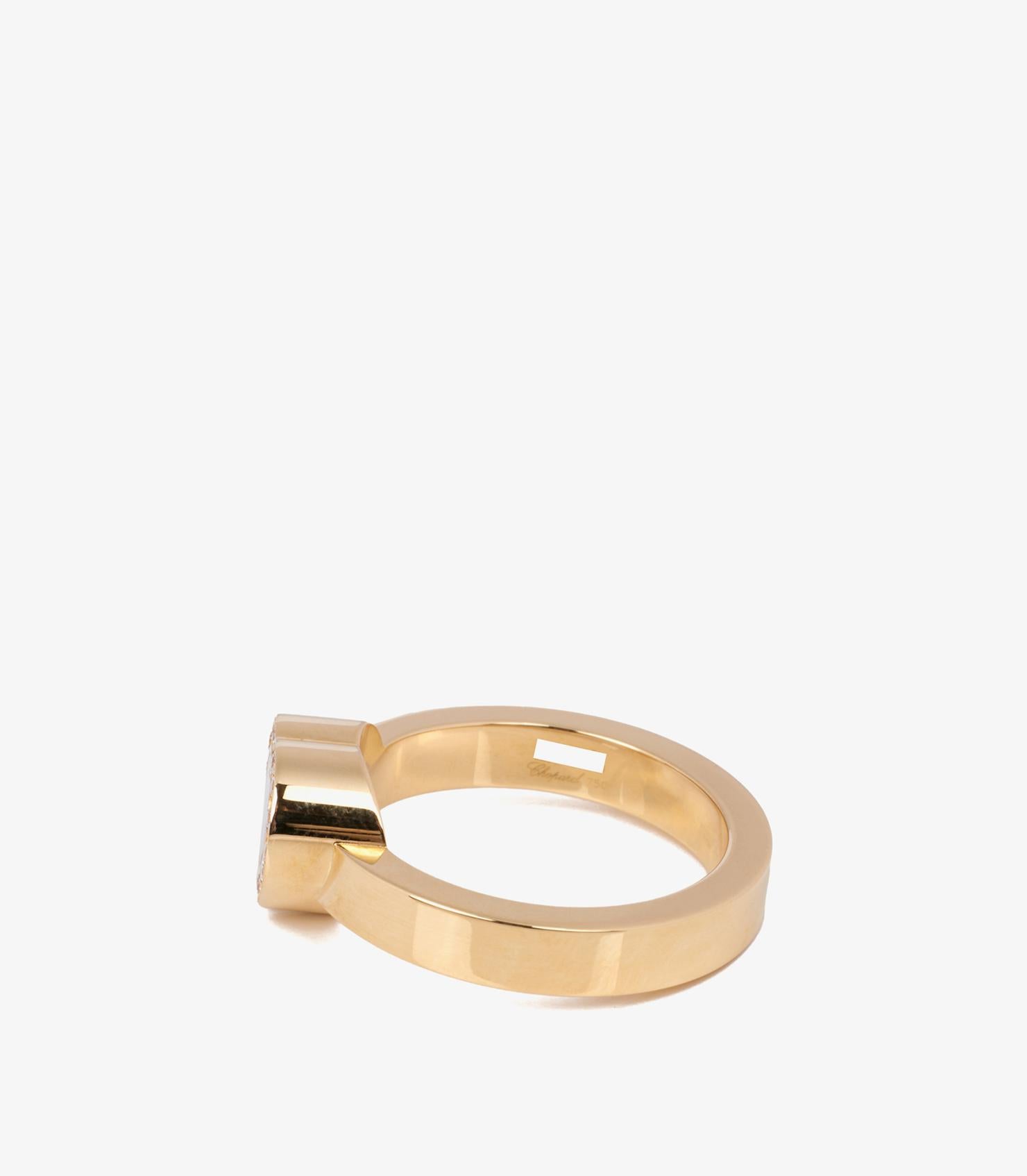 Chopard Diamant-Ring aus 18 Karat Gelbgold mit Herzdesign und Happy Diamonds (Rundschliff) im Angebot