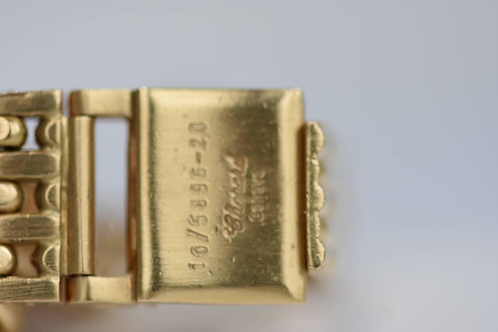 Chopard Ladies Yellow Gold Diamond Quartz Wristwatch In Good Condition For Sale In London, GB
