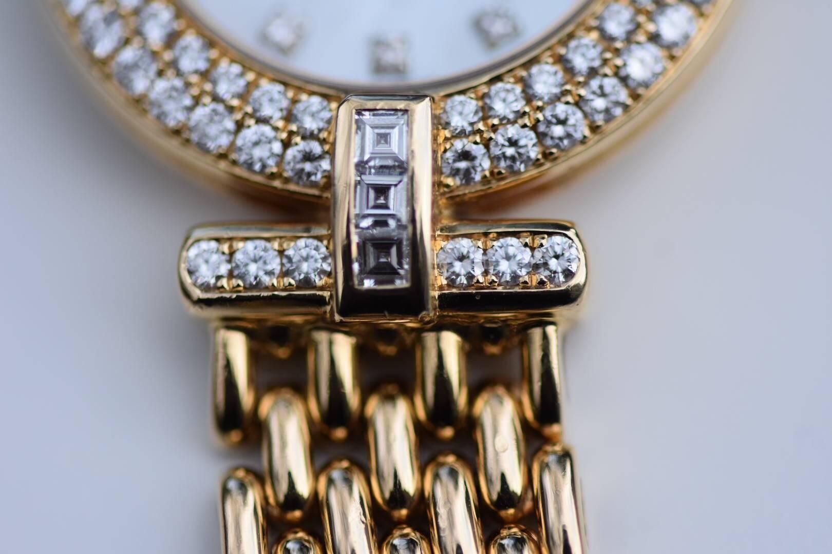 Chopard Ladies Yellow Gold Diamond Quartz Wristwatch For Sale 2