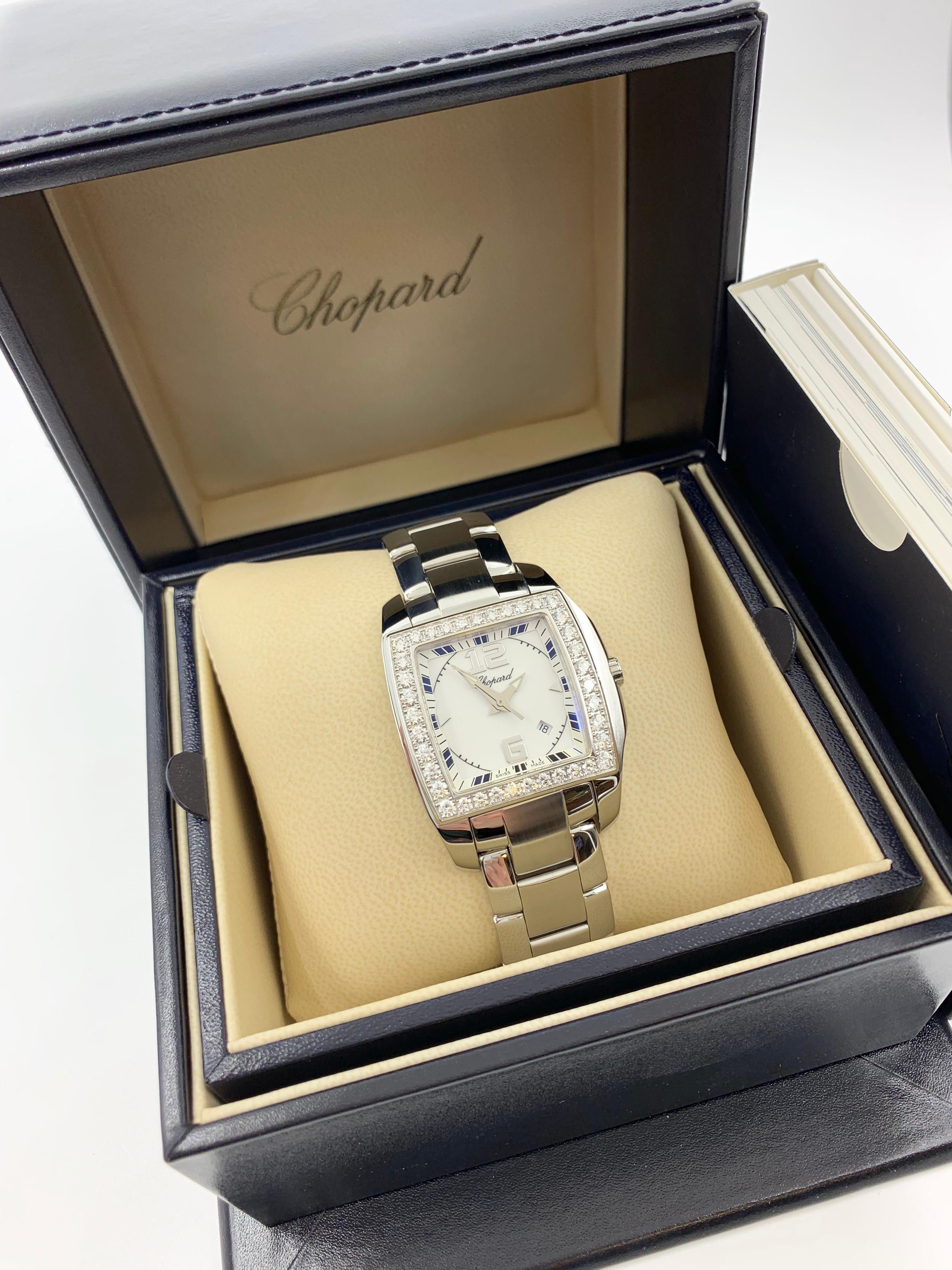 Chopard Diamond White Dial Two O Ten Watch For Sale 7
