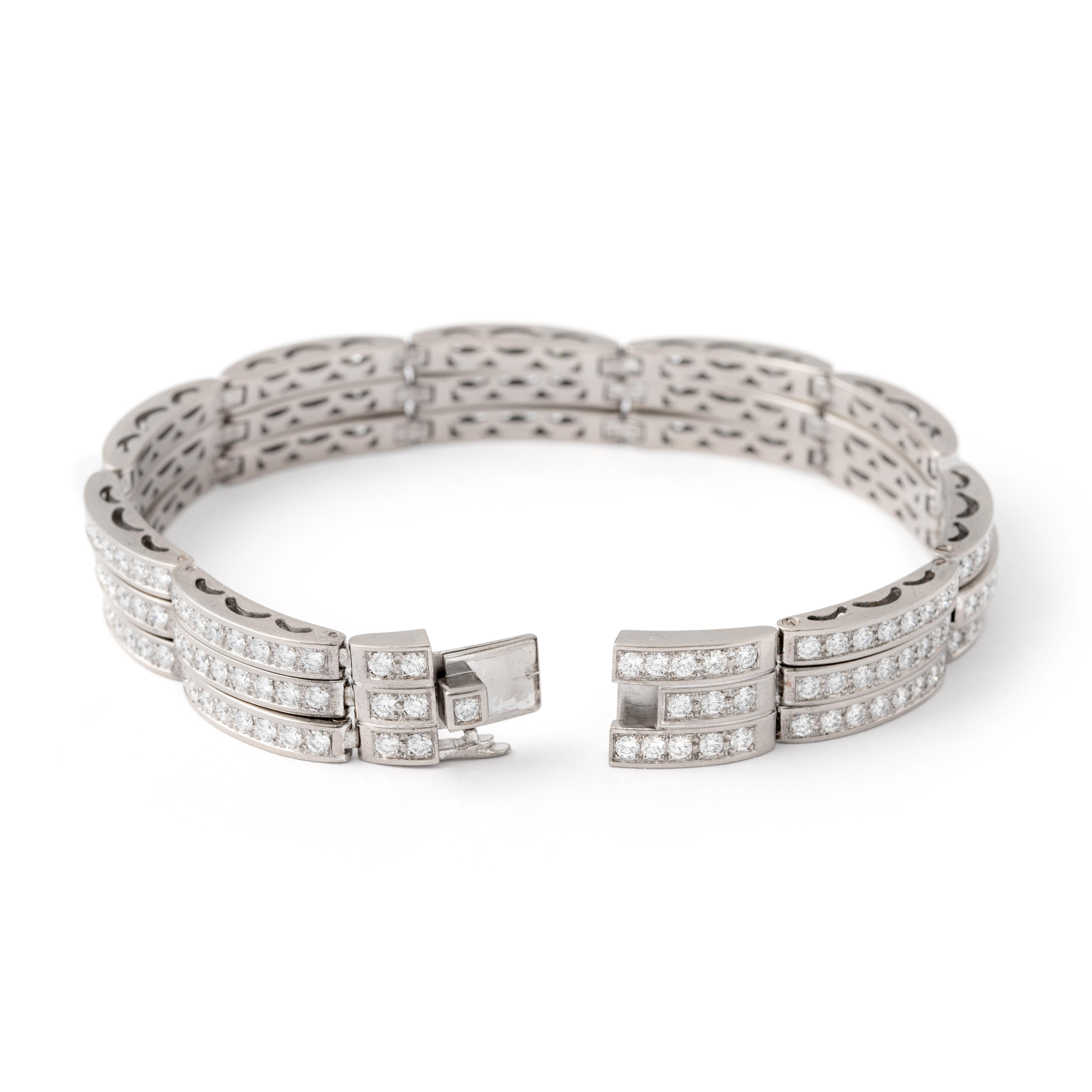 Chopard Diamond White Gold 18K Bracelet In Excellent Condition For Sale In Geneva, CH