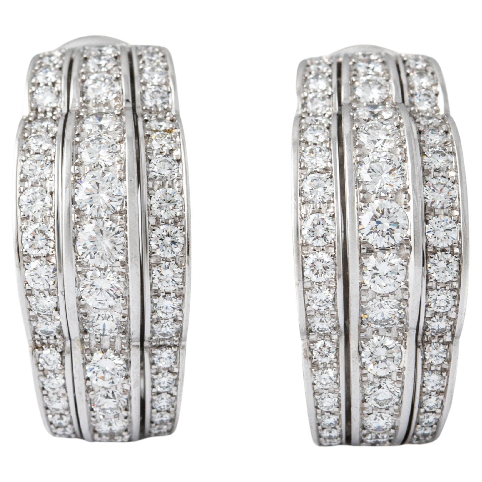 Chopard Diamond White Gold 18K Earrings For Sale