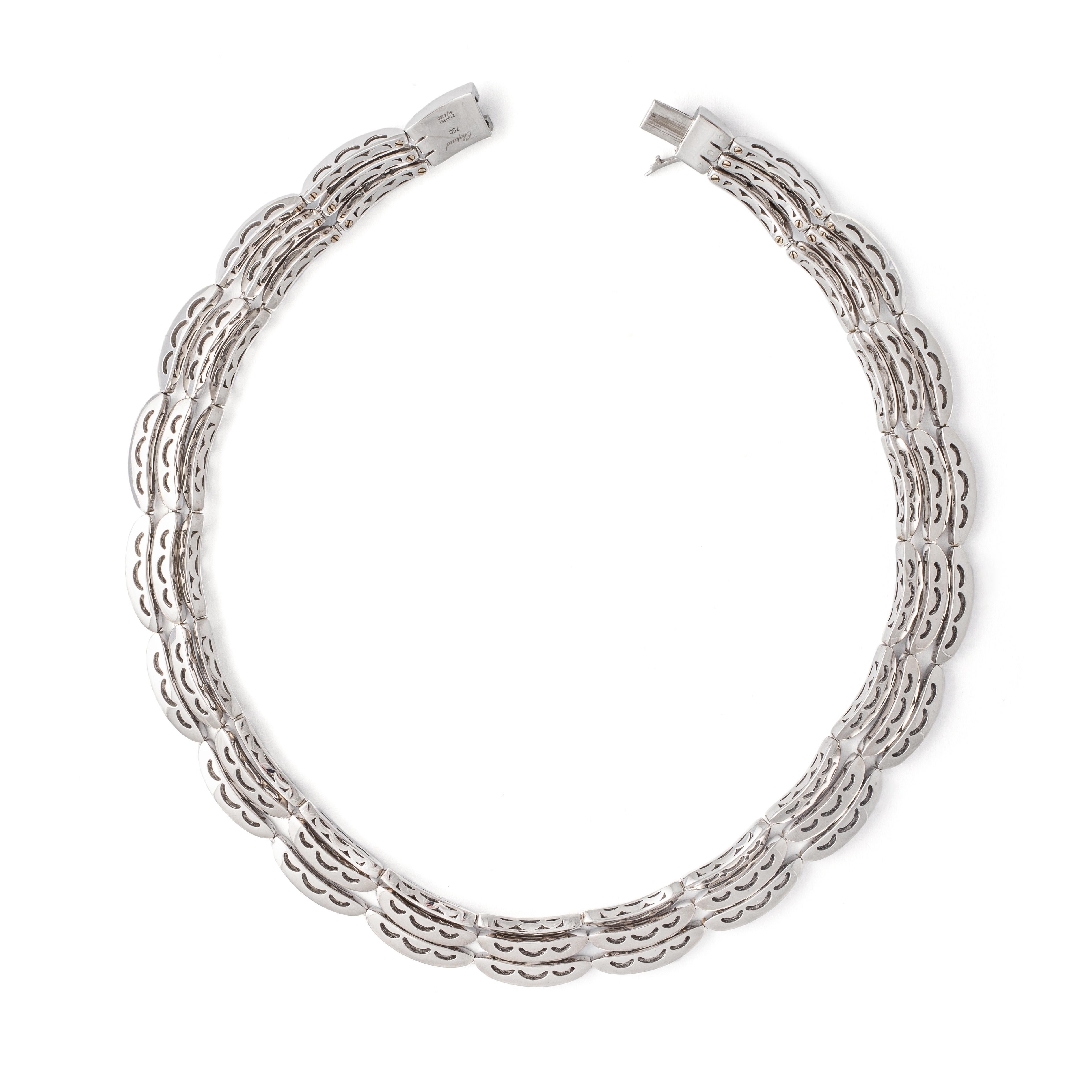 Chopard Diamond White Gold 18K Necklace For Sale 1