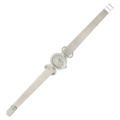 Vintage Chopard Diamond White Gold 18K Wristwatch 1970S