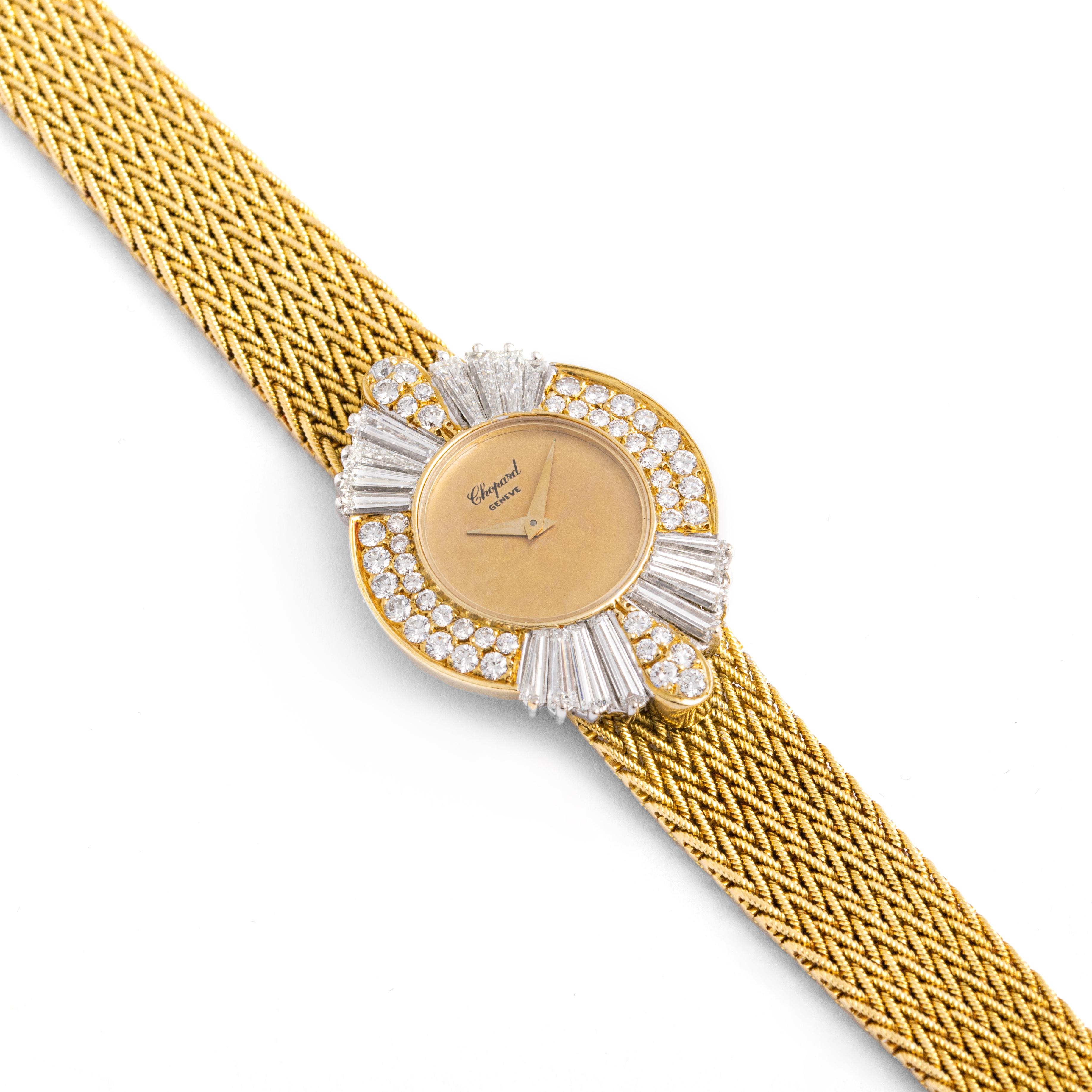 Women's Chopard Diamond Yellow Gold 18k Wristwatch