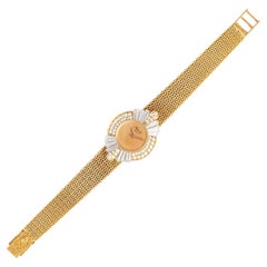 Retro Chopard Diamond Yellow Gold 18k Wristwatch