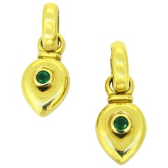 Chopard Emerald Day and Night Yellow Gold Earrings