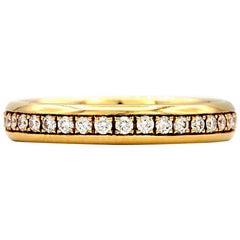 Chopard Eternity Wedding Band 18 Karat Yellow Gold Ring with Diamonds