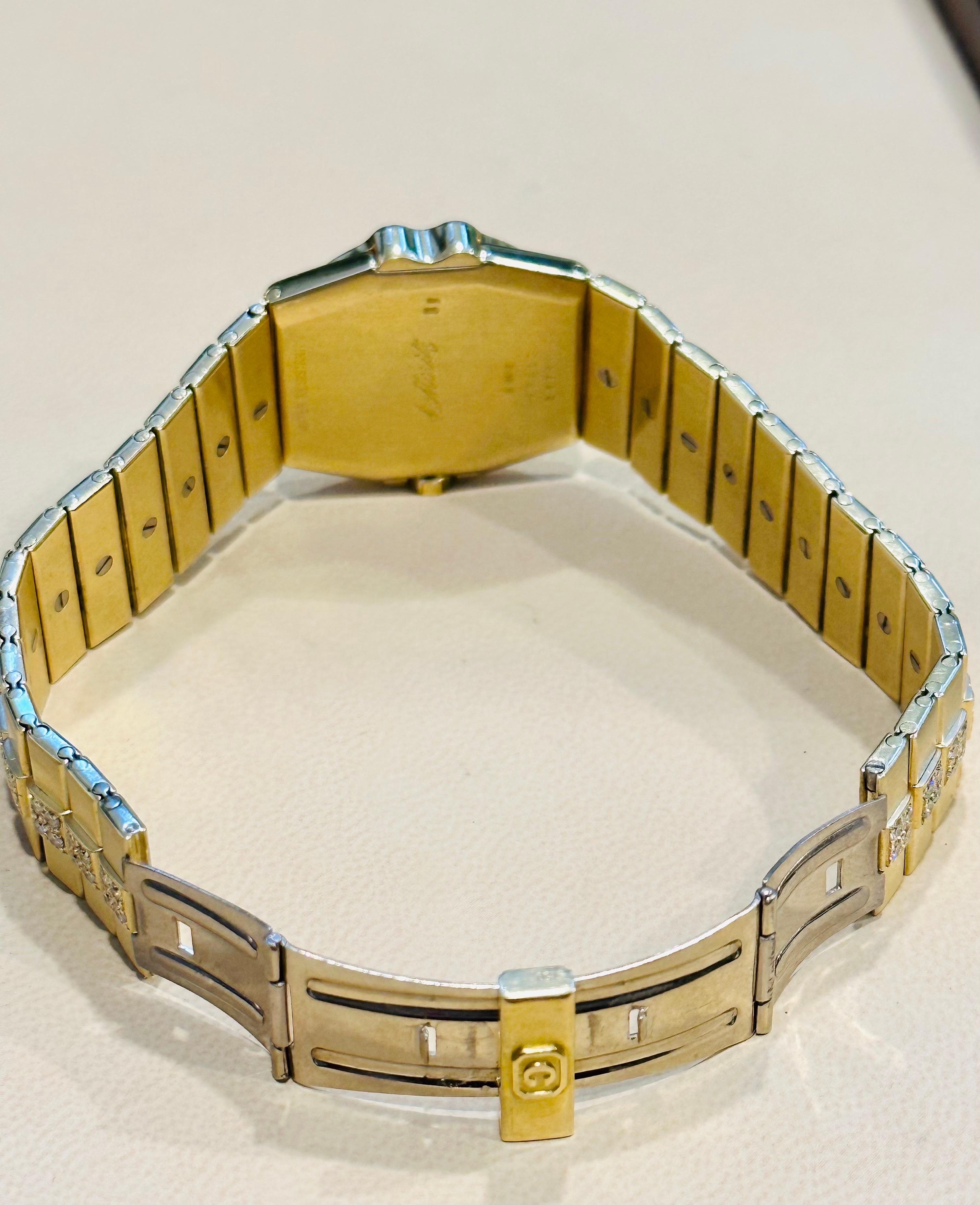 Round Cut Chopard Factory Diamond 18 Karat Yellow Gold 153 Grams  Diamond Belt Watch