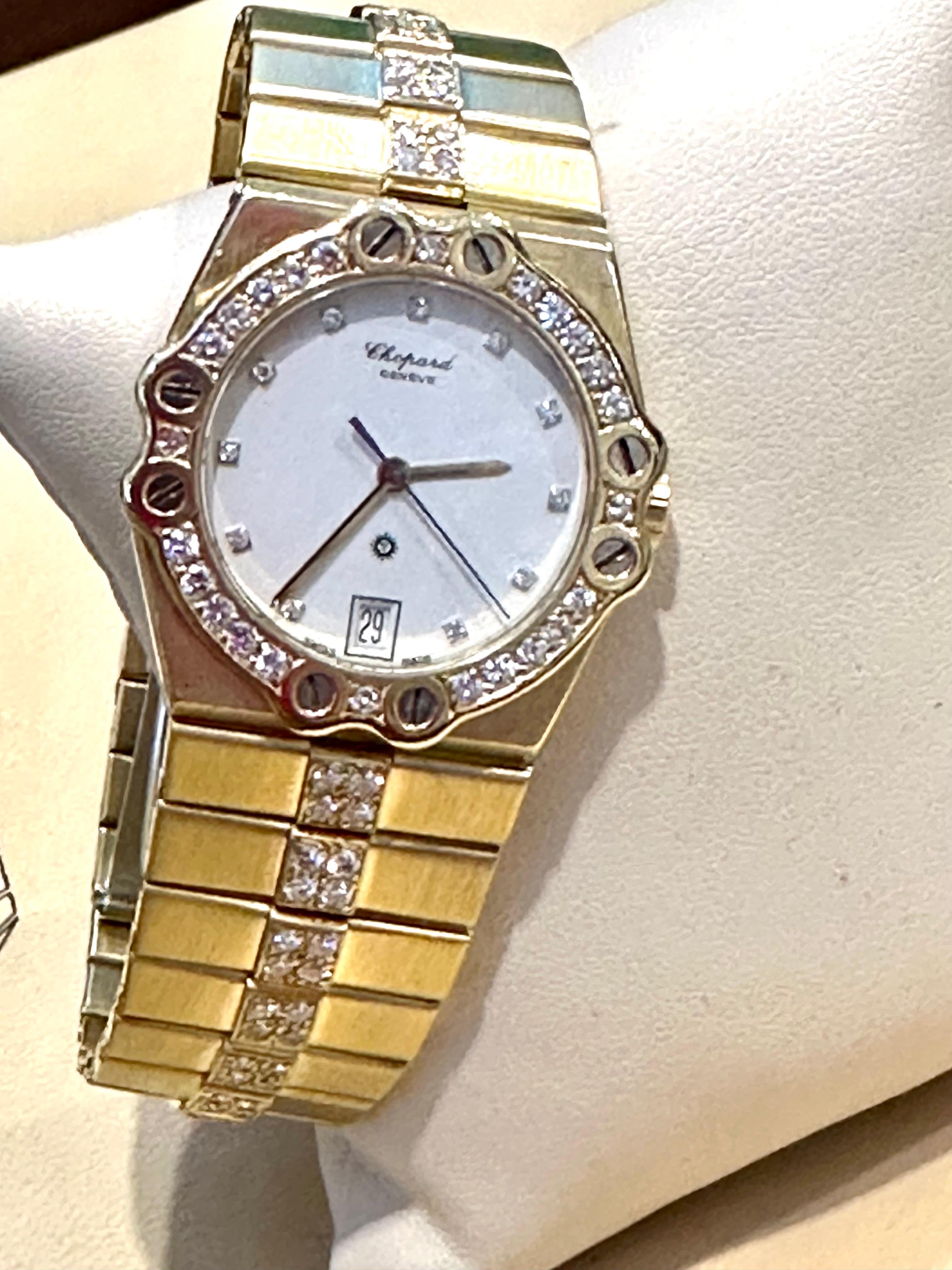 Chopard Factory Diamond 18 Karat Yellow Gold 153 Grams  Diamond Belt Watch 1