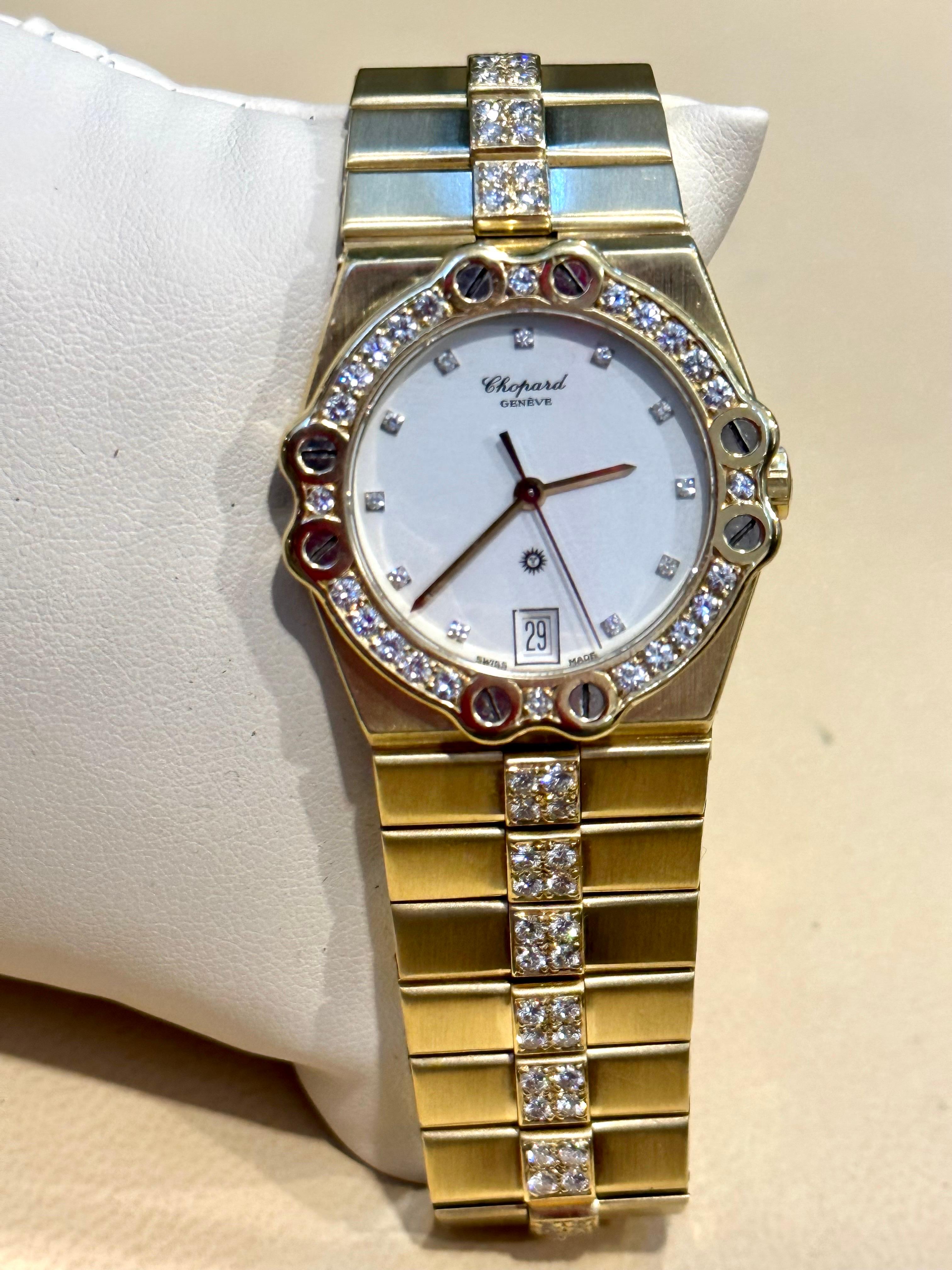Chopard Factory Diamond 18 Karat Yellow Gold 153 Grams  Diamond Belt Watch 2