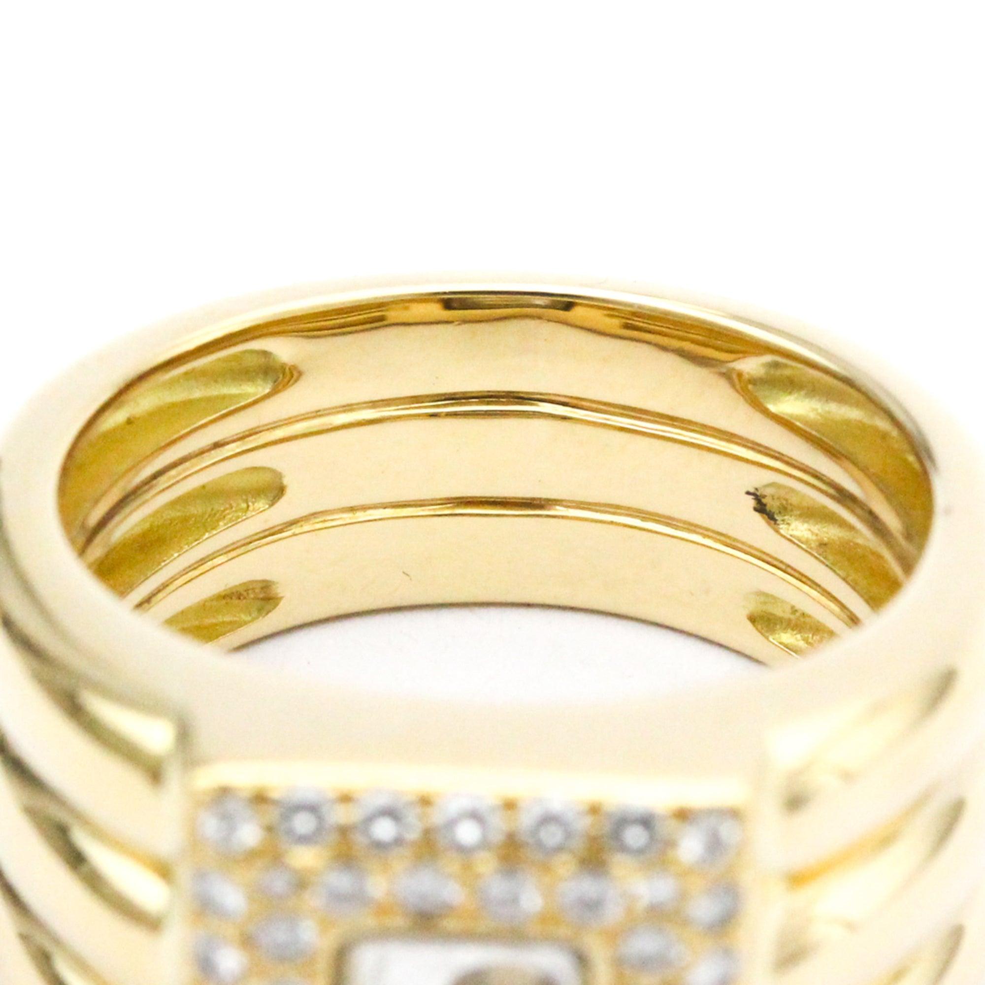 Chopard Fashion Diamond Band Ring in 18K Yellow Gold For Sale 1