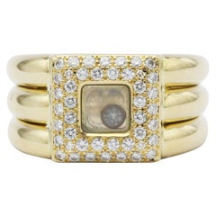 chopard ring men Chopard Fashion Diamond Band Ring in 18K Yellow Gold