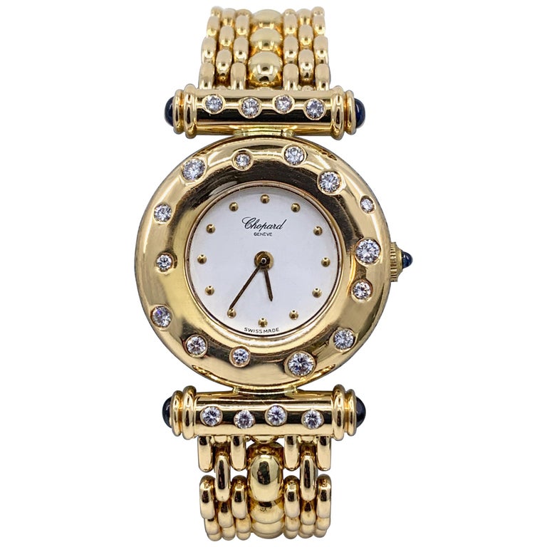 Chopard Femme Classique Quartz Diamond Watch in 18 Karat Yellow Gold, Circa  1990 For Sale at 1stDibs