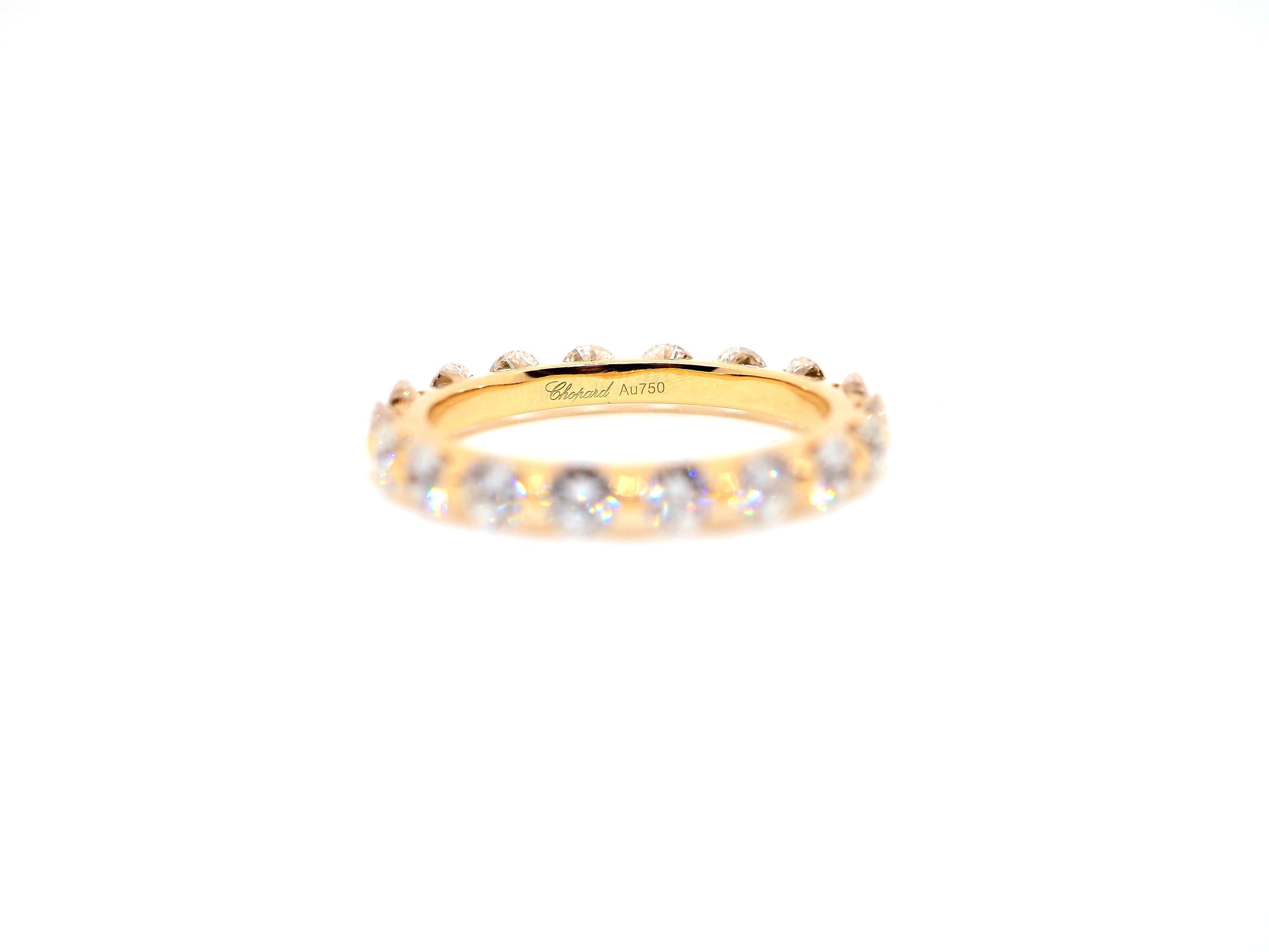 Round Cut Chopard Diamond Eternity Engagement Wedding Ring For Sale