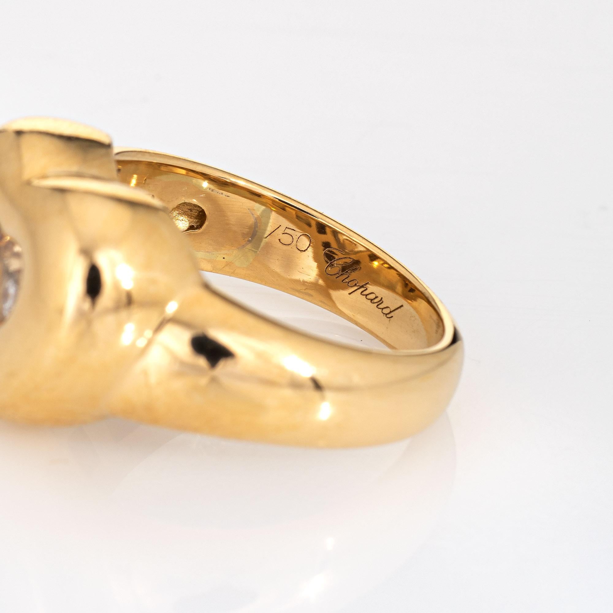 Chopard Schwebender Diamant-Herz-Ring 18k Gelbgold Designer-Schmuck 1
