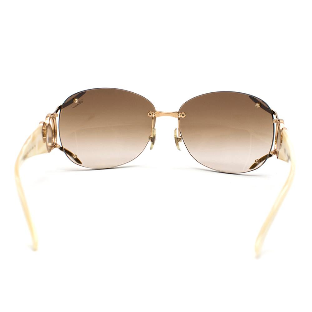 Chopard Schwebende Diamanten Elfenbein & Gold Sonnenbrille 1