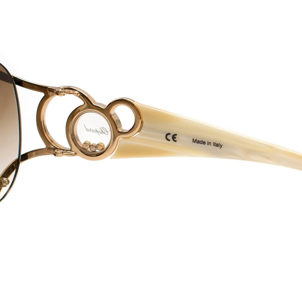 Chopard Schwebende Diamanten Elfenbein & Gold Sonnenbrille 3