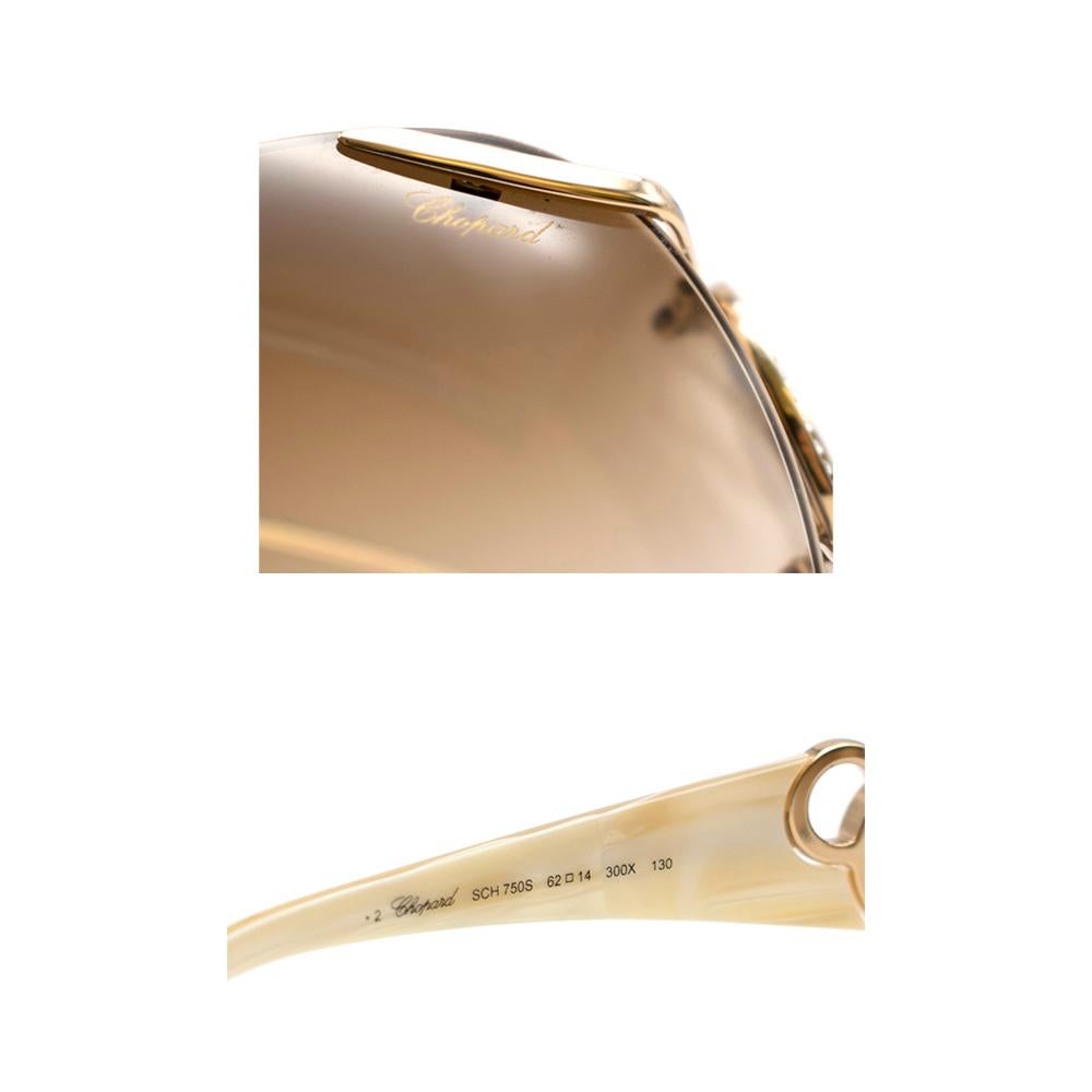 Chopard Schwebende Diamanten Elfenbein & Gold Sonnenbrille 5
