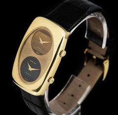 Chopard for Laykin Et Cie Yellow Gold Dual Time Manual Wind Wristwatch