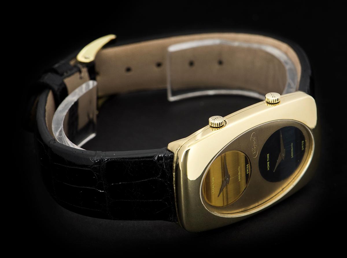 Men's Chopard for Laykin Et Cie Yellow Gold Dual Time Manual Wind Wristwatch