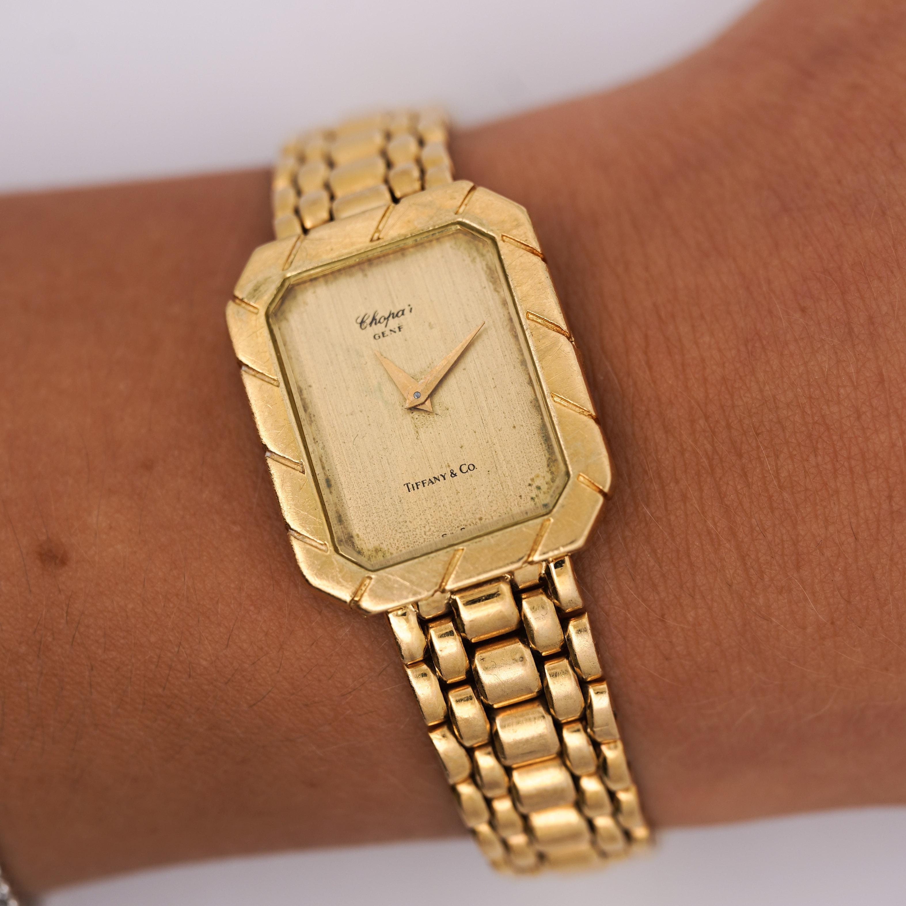 Chopard for Tiffany & Co. 18K Yellow Gold Vintage Unisex Watch For Sale 8