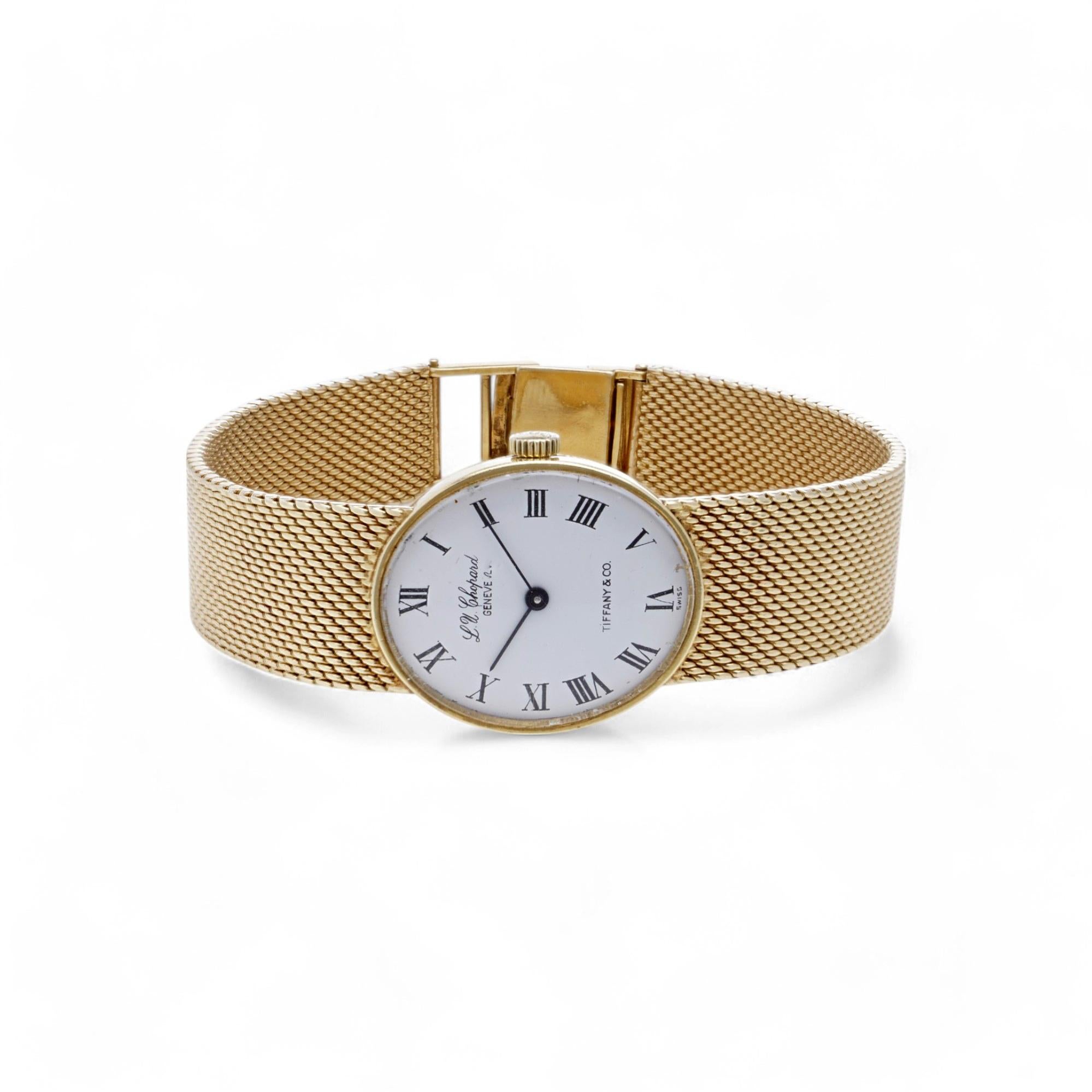 Chopard for Tiffany & Co 18kt Yellow Gold Watch 1960's 1