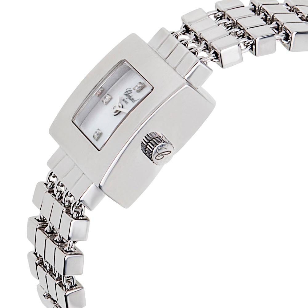 Chopard Geneve 117484-1003 Women's Watch in 18 Karat White Gold In Excellent Condition In New York, NY